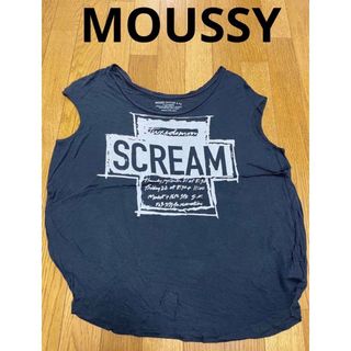 マウジー(moussy)のmoussy マウジー　Tシャツ　チュニック　レーヨン　黒　グランジ　十字架(Tシャツ(半袖/袖なし))