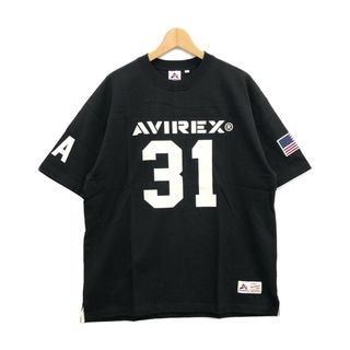 AVIREX - AVIREX アビレックス リブ地 半袖Tシャツ Mサイズ グレーの