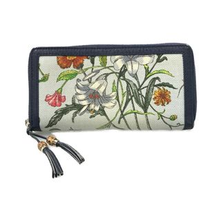 グッチ(Gucci)のグッチ GUCCI ラウンドファスナー長財布 花柄 レディース(財布)