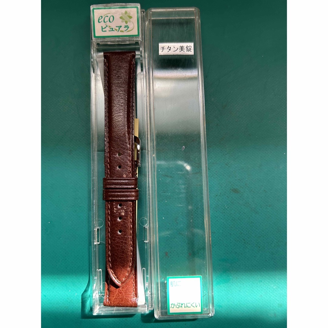 腕時計レザーストラップ　茶色　幅16㎜ メンズの時計(レザーベルト)の商品写真