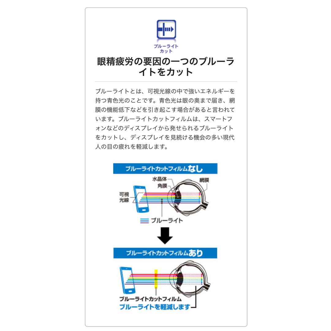 ELECOM(エレコム)の未開封★ELECOM★ブルーライトカットガラスフィルム★蓄光フレーム★暗闇で光る スマホ/家電/カメラのスマホアクセサリー(保護フィルム)の商品写真