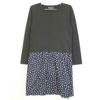 アニエスベー(agnes b.)の【春物 新入荷!】〓アニエスb/アニエスベー/agnes b. ENFANT〓135cm  長袖ワンピース 黒系 子供服 キッズ kids 女の子 春 onepi 103042(ワンピース)