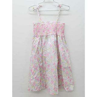 プチバトー(PETIT BATEAU)の＜プチバトー/PETIT BATEAU＞116cm ノースリーブワンピース 白×ピンク系 花柄【中古】子供服 キッズ kids ジュニア 女の子 夏 316022 onepi(ワンピース)