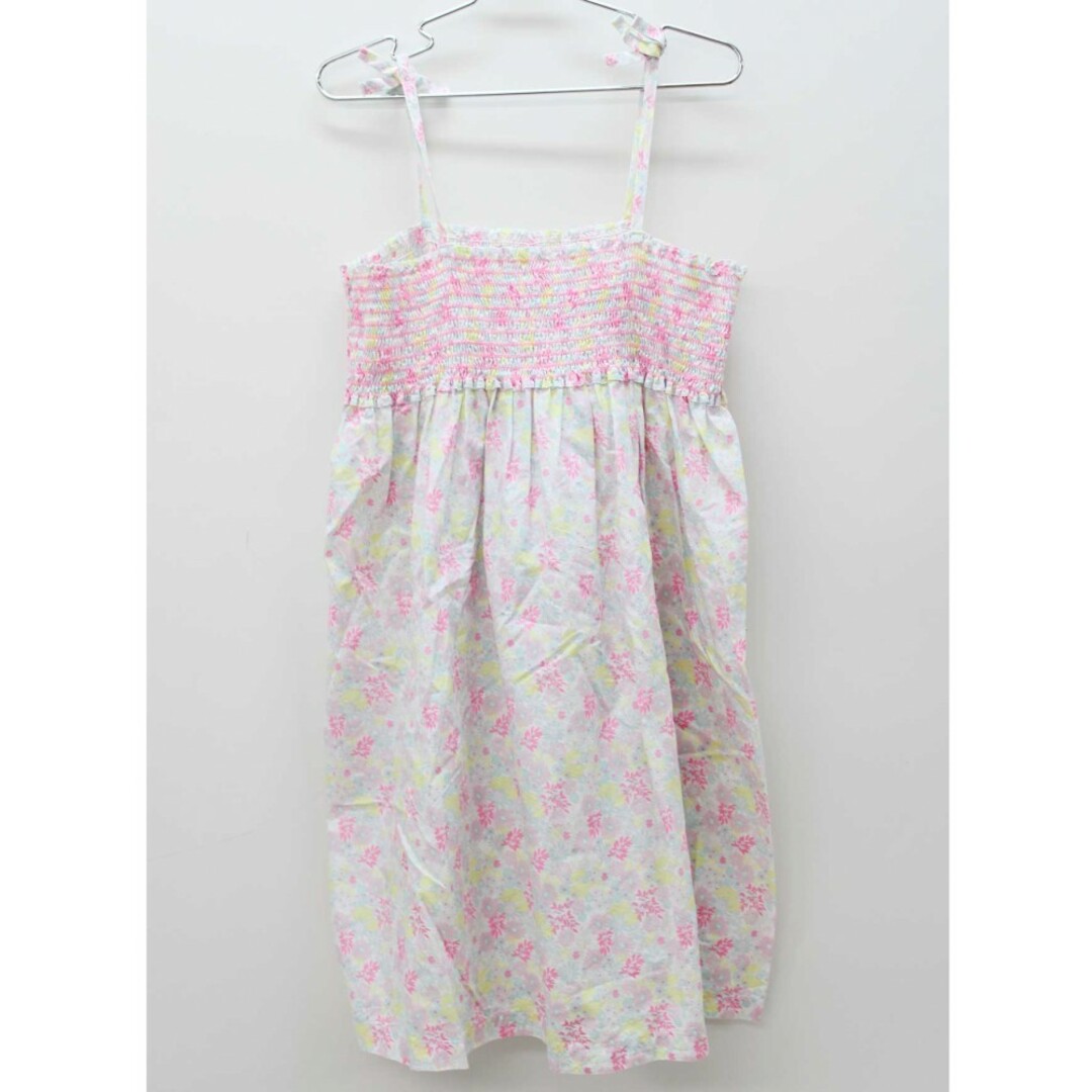 PETIT BATEAU(プチバトー)の＜プチバトー/PETIT BATEAU＞140cm ノースリーブワンピース 白×ピンク系 花柄【中古】子供服 キッズ kids ジュニア 女の子 夏 316022 onepi キッズ/ベビー/マタニティのキッズ服女の子用(90cm~)(ワンピース)の商品写真