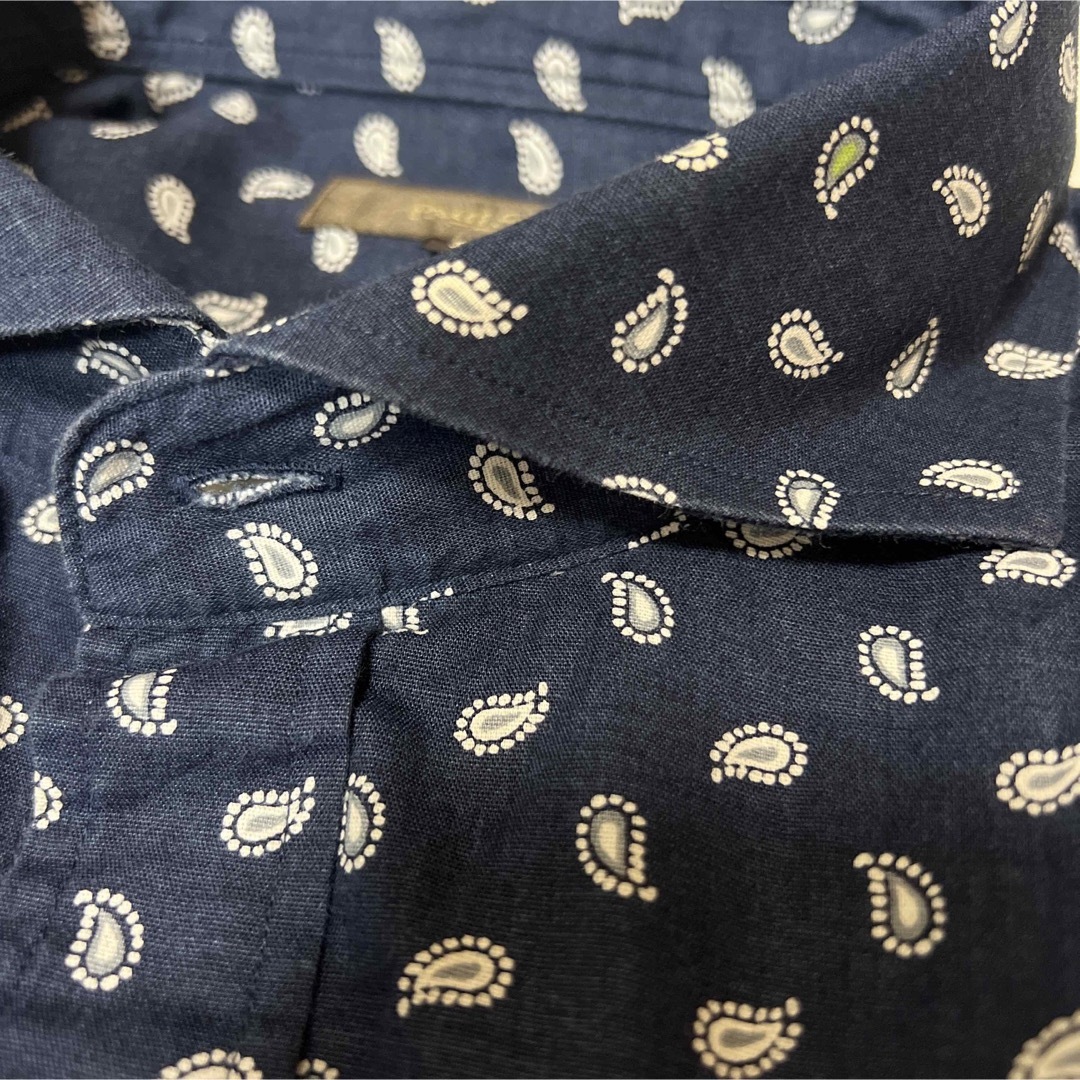 Paul Stuart(ポールスチュアート)の【未使用】ポールスチュアート ペイズリーシャツ ネイビー カッタフェ メンズのトップス(シャツ)の商品写真