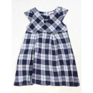 ミキハウス(mikihouse)の☆ミキハウス/mikihouse☆110cm 半袖ワンピース 紺×グレー 【中古】子供服 キッズ kids 女の子 秋冬 502132 onepi(ワンピース)