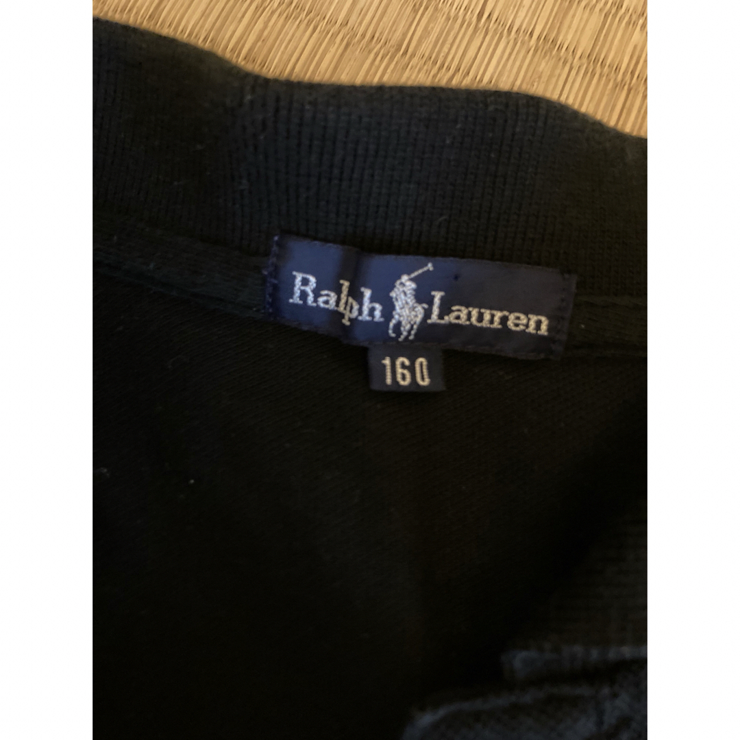 Ralph Lauren(ラルフローレン)のラルフローレン　ノースリープポロシャツ　ブラック　160cmサイズ キッズ/ベビー/マタニティのキッズ服女の子用(90cm~)(Tシャツ/カットソー)の商品写真