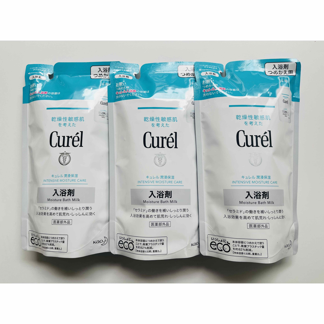 Curel(キュレル)の花王　キュレル　入浴剤　つめかえ用　360ml×3袋 コスメ/美容のボディケア(入浴剤/バスソルト)の商品写真