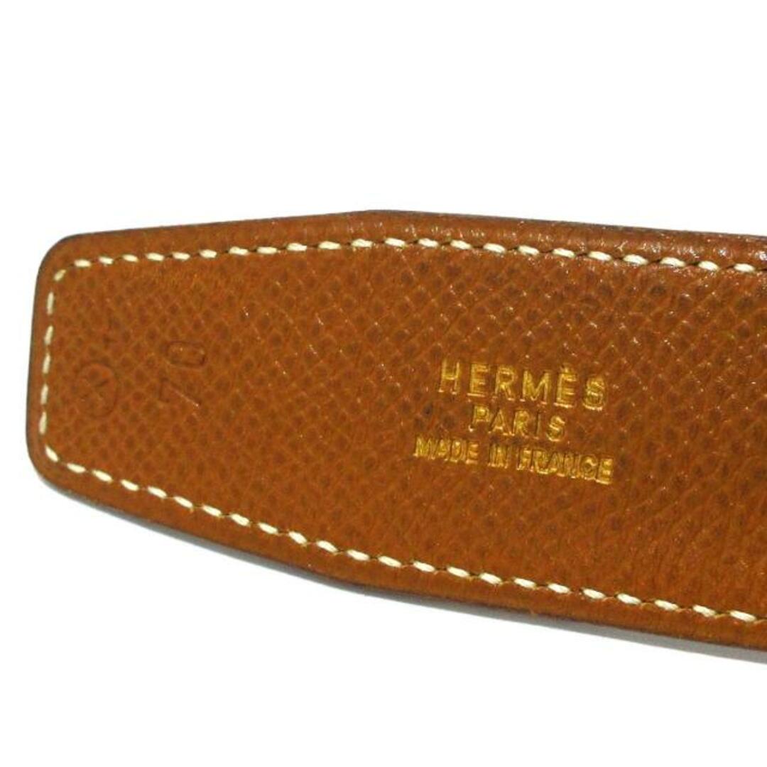Hermes(エルメス)のHERMES(エルメス) ベルト 70 Hベルト ゴールド×黒 リバーシブル/ゴールド金具 トゴ×ボックスカーフ レディースのファッション小物(ベルト)の商品写真