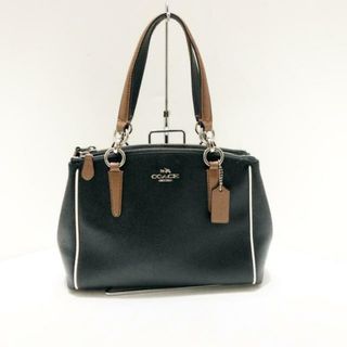 コーチ(COACH)のCOACH(コーチ) ハンドバッグ - F57487 黒×ブラウン×白 レザー(ハンドバッグ)