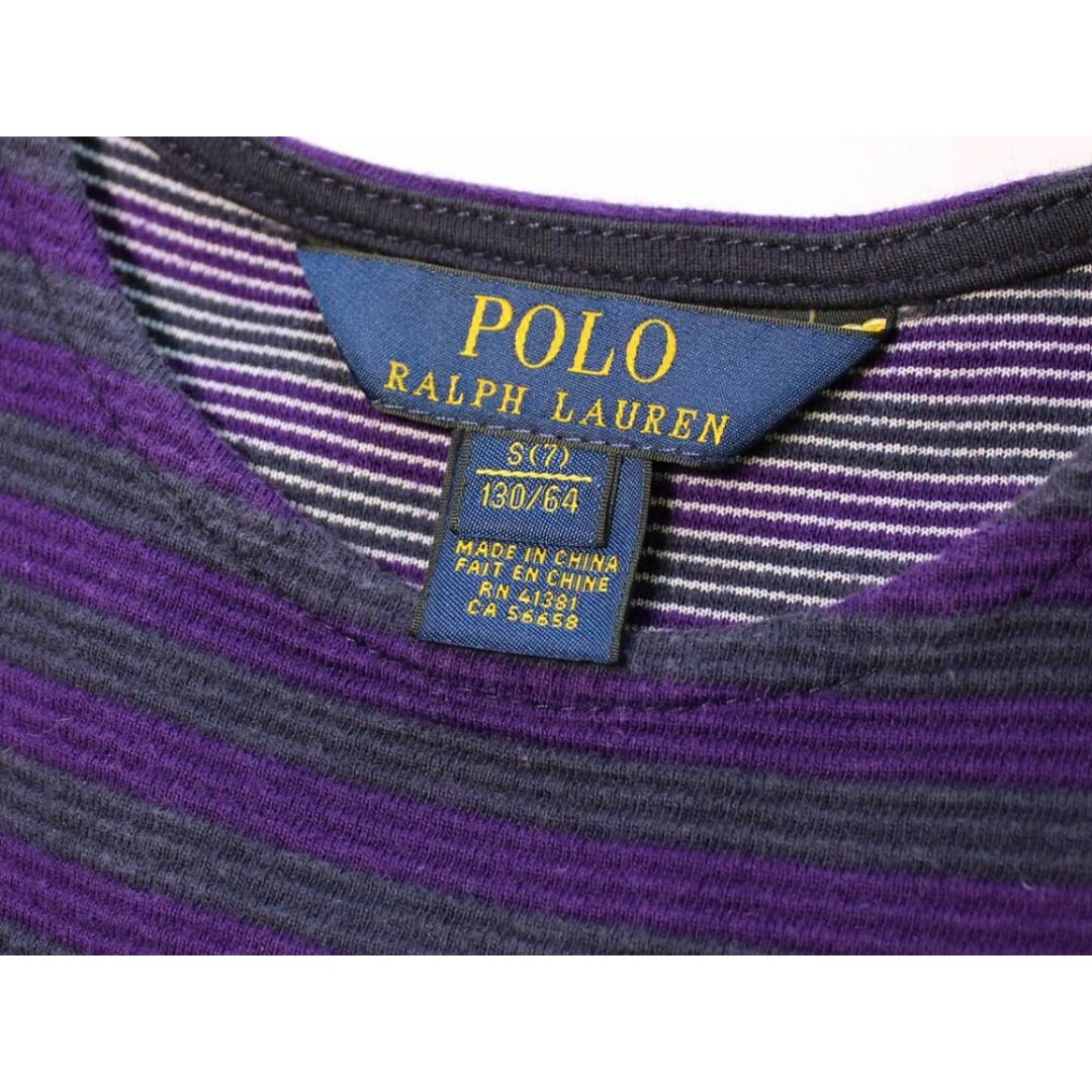 Ralph Lauren(ラルフローレン)の【値下げ!】[ラルフローレン/Ralph Lauren]130cm 半袖ワンピース 紫×紺【中古】子供服 キッズ kids 女の子 夏 516032 onepi キッズ/ベビー/マタニティのキッズ服女の子用(90cm~)(ワンピース)の商品写真