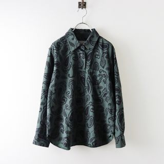 マーガレットハウエル(MARGARET HOWELL)の2023年 マーガレットハウエル MARGARET HOWELL PAISLEY COTTON SILK TWILL ペイズリー シャツ 1/グリーン トップス【2400013764131】(シャツ/ブラウス(長袖/七分))