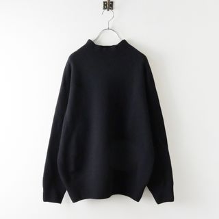 マーガレットハウエル(MARGARET HOWELL)の2023AW マーガレットハウエル MARGARET HOWELL MERINO CASHMERE ニットプルオーバー 2/ブラック スコットランド製【2400013764179】(ニット/セーター)