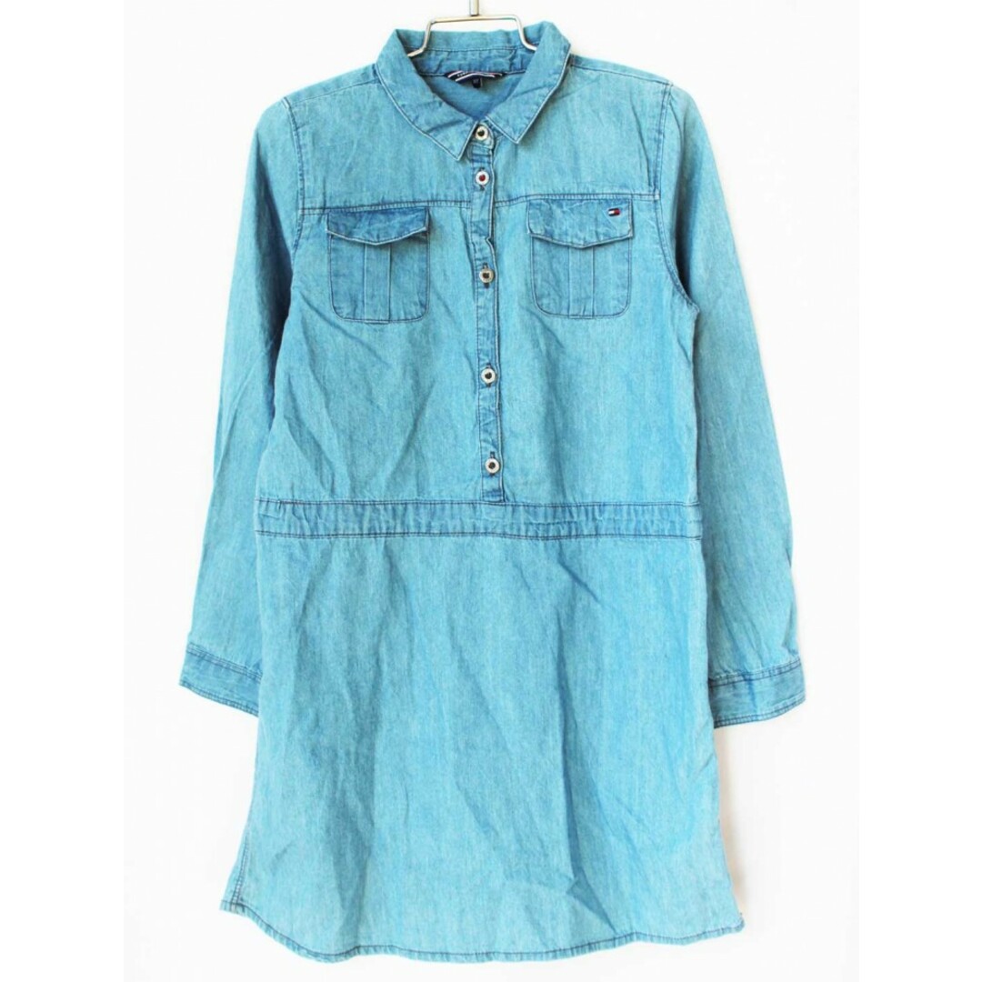 TOMMY HILFIGER(トミーヒルフィガー)の[トミーヒルフィガー/TOMMY HILFIGER]122cm 長袖ワンピース ブルー【中古】子供服 キッズ kids 女の子 春秋 onepi 103042 キッズ/ベビー/マタニティのキッズ服女の子用(90cm~)(ワンピース)の商品写真