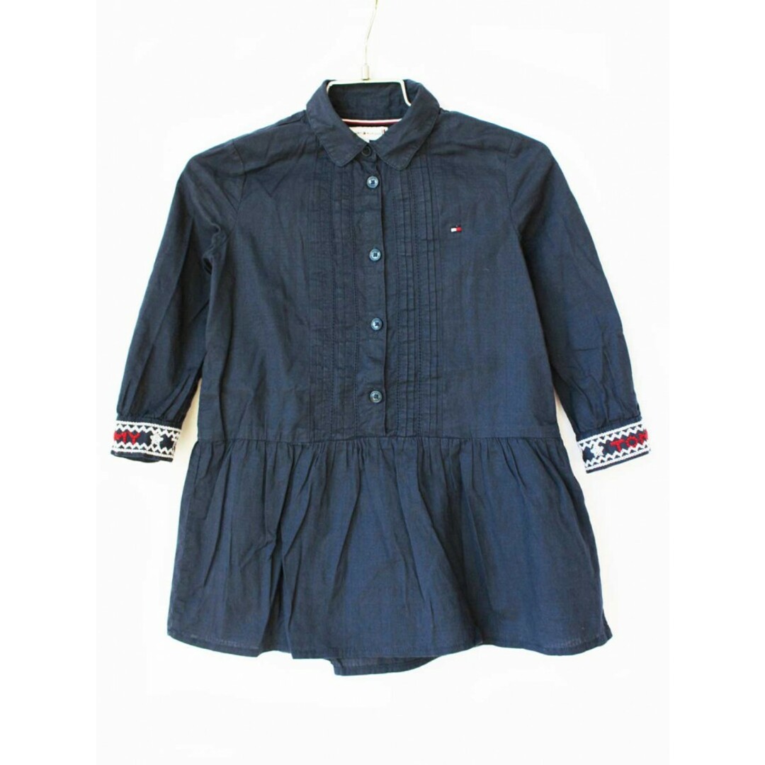 TOMMY HILFIGER(トミーヒルフィガー)の[トミーヒルフィガー/TOMMY HILFIGER]92cm 長袖ワンピース 紺【中古】子供服 キッズ kids 女の子 春秋 onepi 103042 キッズ/ベビー/マタニティのキッズ服女の子用(90cm~)(ワンピース)の商品写真