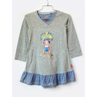 オイリリー(OILILY)の[オイリリー/Oilily]92cm 長袖ワンピース グレー×ブルー【中古】子供服 キッズ kids 女の子 春秋 onepi 312042(ワンピース)