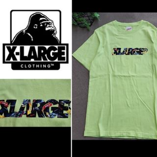 エクストララージ(XLARGE)のエクストララージ　Tシャツ　ロゴ　蛍光色　派手　カモフラロゴ(Tシャツ/カットソー(半袖/袖なし))