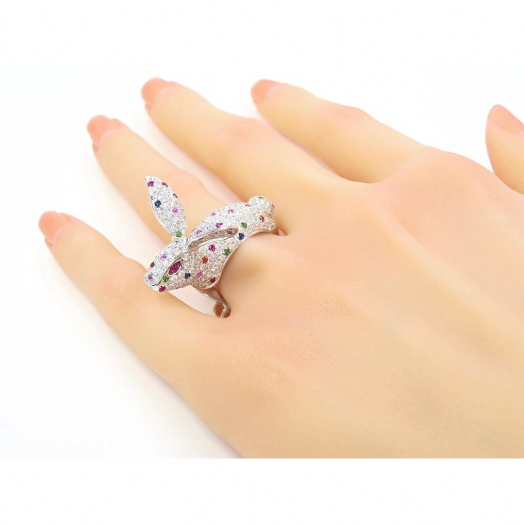 Bijou de M MIO HARUTAKA K18 マルチ石 うさぎ リング レディースのアクセサリー(リング(指輪))の商品写真