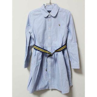 ラルフローレン(Ralph Lauren)の《ラルフローレン/Ralph Lauren》125cm 長袖シャツワンピース ブルー【中古】子供服 キッズ kids 女の子 春 412032 onepi(ワンピース)