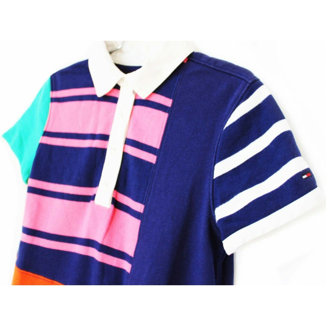 TOMMY HILFIGER(トミーヒルフィガー)の[トミーヒルフィガー/TOMMY HILFIGER]130cm 半袖ワンピース 紺×マルチカラー【中古】子供服 キッズ kids 女の子 春夏 onepi 103042 キッズ/ベビー/マタニティのキッズ服女の子用(90cm~)(ワンピース)の商品写真