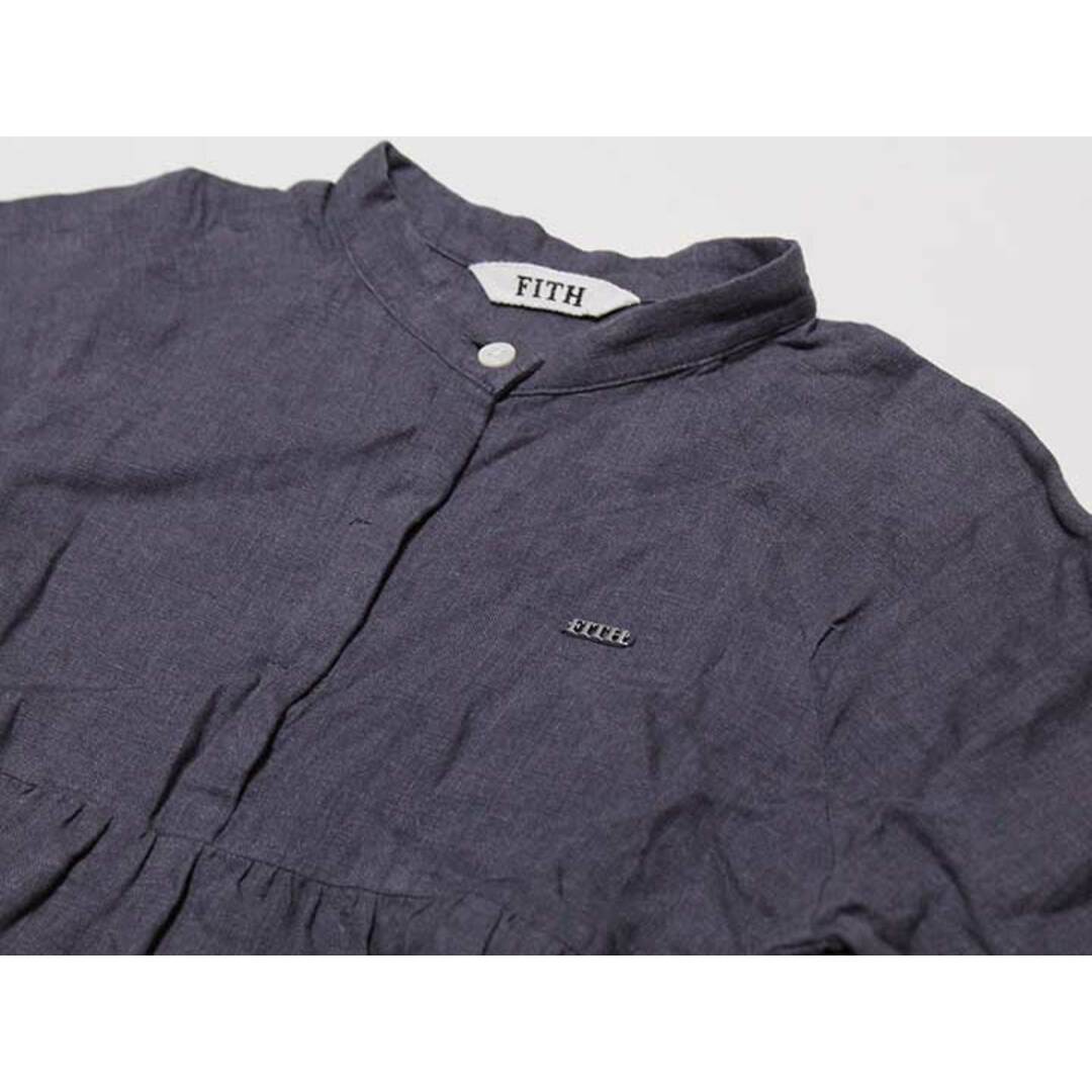 FITH(フィス)の【春夏物 新入荷!】‡フィス/FITH‡120cｍ 五分袖ワンピース グレー系 '21年製 麻100％【中古】子供服 キッズ kids 女の子 春夏 onepi 722042 キッズ/ベビー/マタニティのキッズ服女の子用(90cm~)(ワンピース)の商品写真