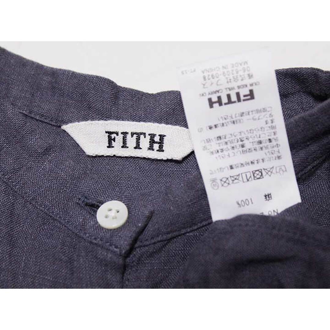 FITH(フィス)の【春夏物 新入荷!】‡フィス/FITH‡120cｍ 五分袖ワンピース グレー系 '21年製 麻100％【中古】子供服 キッズ kids 女の子 春夏 onepi 722042 キッズ/ベビー/マタニティのキッズ服女の子用(90cm~)(ワンピース)の商品写真