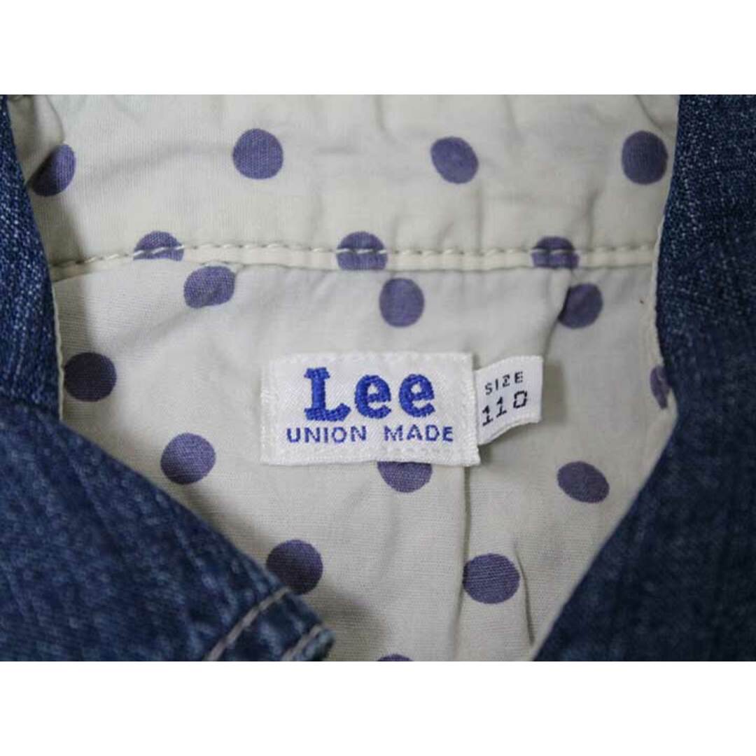 Lee(リー)の【値下げ!】《リー/Lee》110cm 長袖シャツワンピース インディゴブルー【中古】子供服 キッズ kids 女の子 春秋 703032 onepi キッズ/ベビー/マタニティのキッズ服女の子用(90cm~)(ワンピース)の商品写真