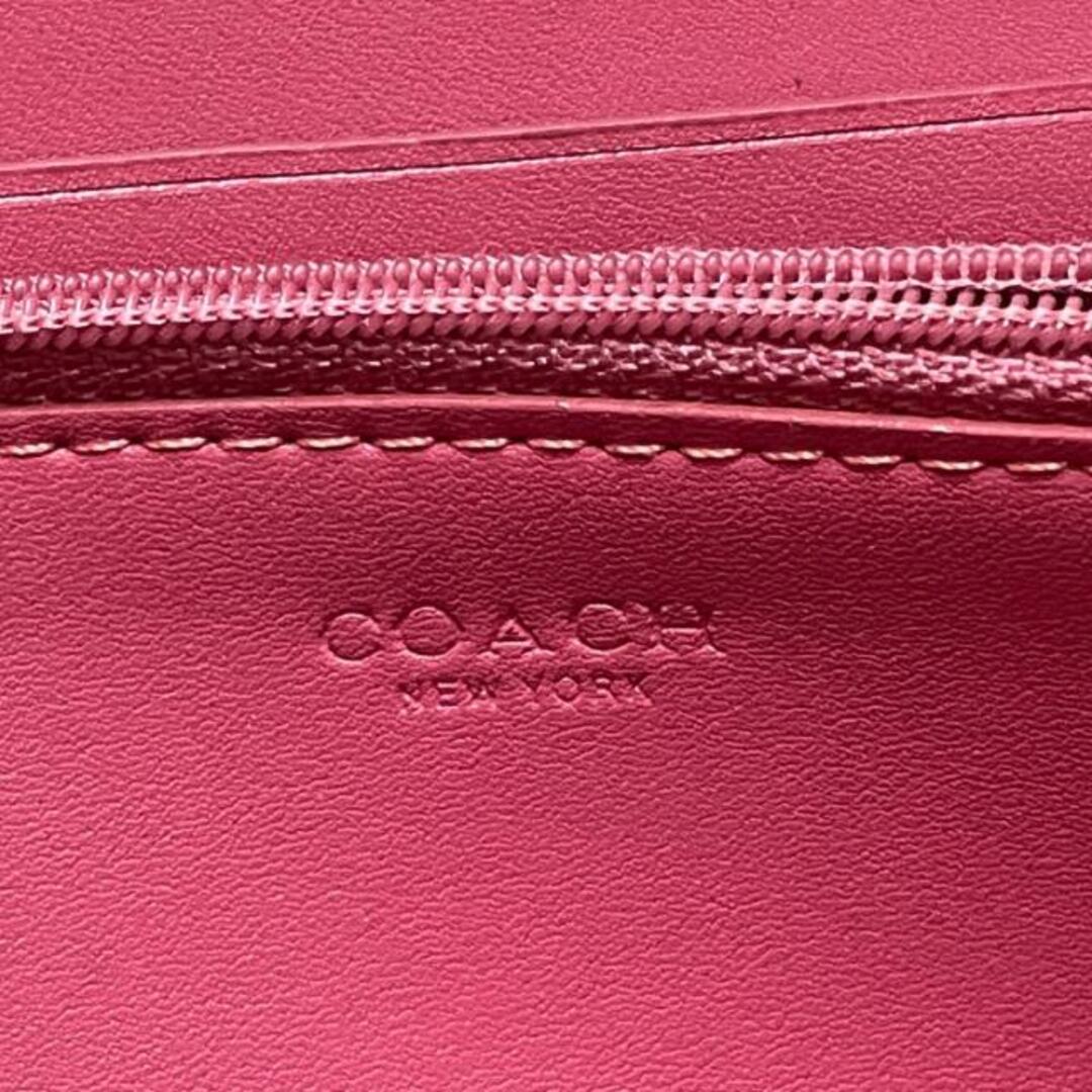 COACH(コーチ)のCOACH(コーチ) 長財布 シグネチャー柄 F98126 ベージュ×ピンク×マルチ PVC(塩化ビニール)×レザー レディースのファッション小物(財布)の商品写真