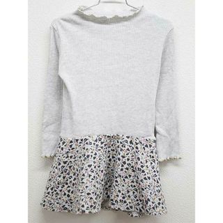 プチバトー(PETIT BATEAU)の【値下げ!】◇プチバトー/PETIT BATEAU◇104cm 長袖ワンピース グレー【中古】子供服 キッズ kids 女の子 春秋 409032 onepi(ワンピース)