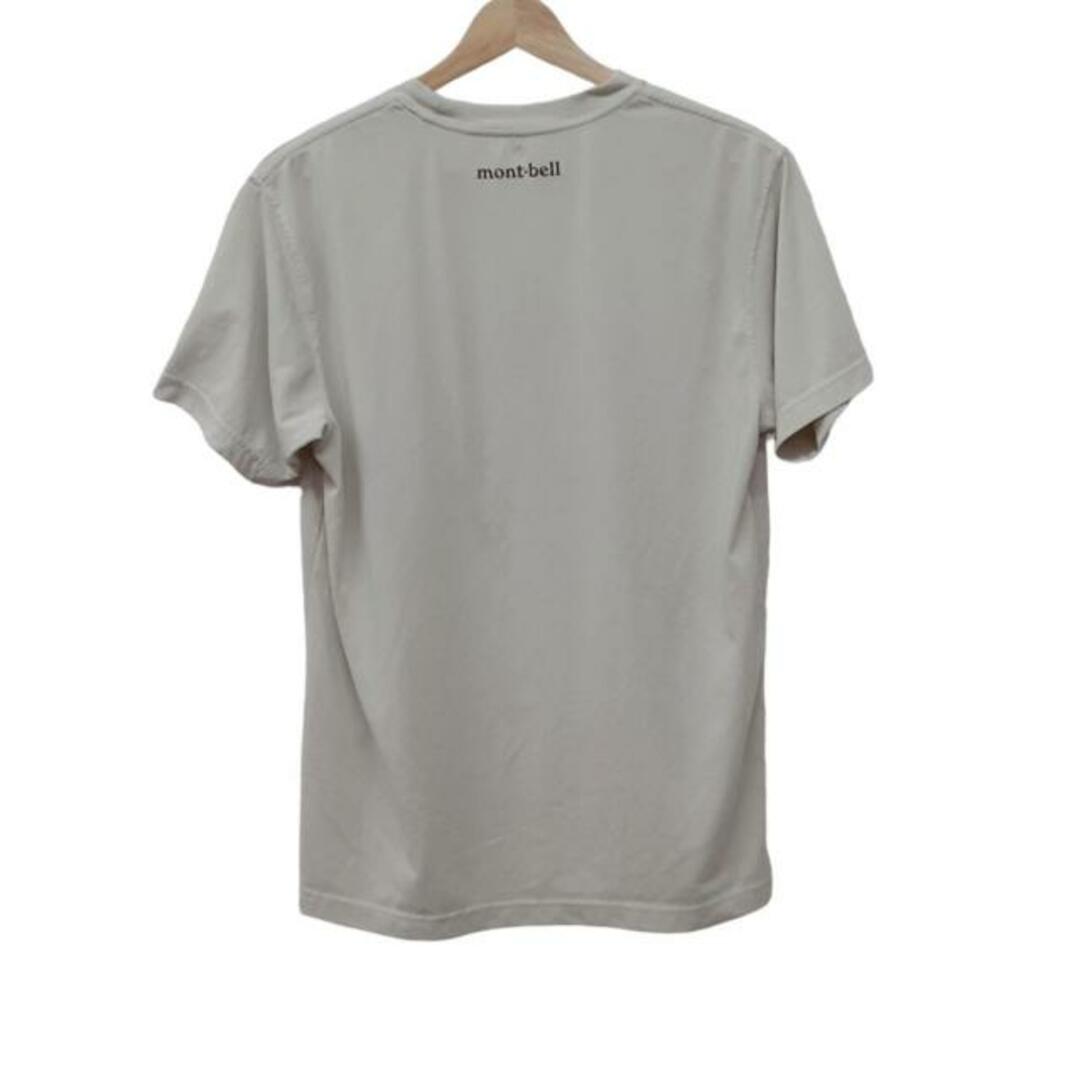 mont bell(モンベル)のmont-bell(モンベル) 半袖Tシャツ サイズM メンズ美品  - グレーベージュ×ダークブラウン クルーネック メンズのトップス(Tシャツ/カットソー(半袖/袖なし))の商品写真