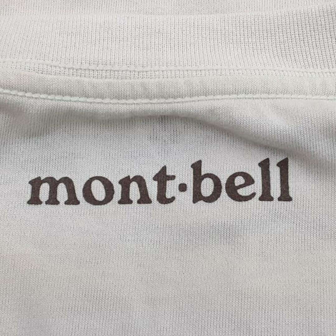 mont bell(モンベル)のmont-bell(モンベル) 半袖Tシャツ サイズM メンズ美品  - グレーベージュ×ダークブラウン クルーネック メンズのトップス(Tシャツ/カットソー(半袖/袖なし))の商品写真