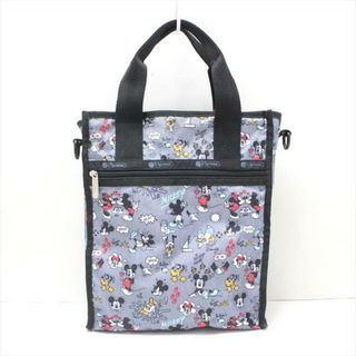 レスポートサック(LeSportsac)のLESPORTSAC(レスポートサック) ハンドバッグ美品  - グレー×黒×マルチ Disneyコラボ レスポナイロン(ハンドバッグ)