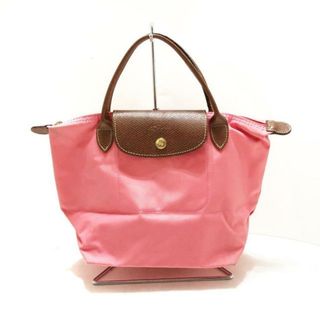 ロンシャン(LONGCHAMP)のLONGCHAMP(ロンシャン) ハンドバッグ ル・プリアージュオリジナル 1621089018 ローズ(ピンク)×ブラウン 折りたたみ ナイロン×レザー(ハンドバッグ)