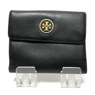 トリーバーチ(Tory Burch)のTORY BURCH(トリーバーチ) Wホック財布 - 黒 レザー(財布)