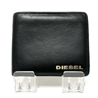 ディーゼル(DIESEL)のDIESEL(ディーゼル) 2つ折り財布 - 黒 レザー(財布)