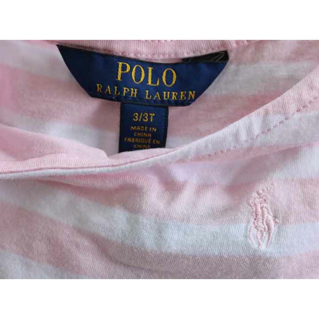 Ralph Lauren(ラルフローレン)の†ラルフローレン/Ralph Lauren†100cm ワンピース ピンク×白 七分袖【中古】子供服 キッズ kids 女の子 春夏秋 712032 onepi キッズ/ベビー/マタニティのキッズ服女の子用(90cm~)(ワンピース)の商品写真