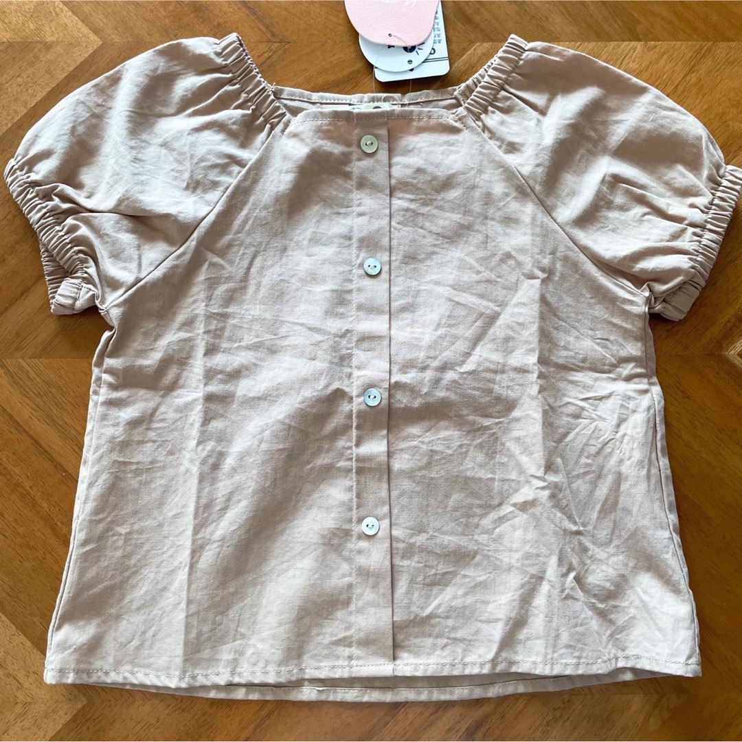 しまむら(シマムラ)の【yup nap】セットアップ ベージュ 100cm キッズ/ベビー/マタニティのキッズ服女の子用(90cm~)(ブラウス)の商品写真