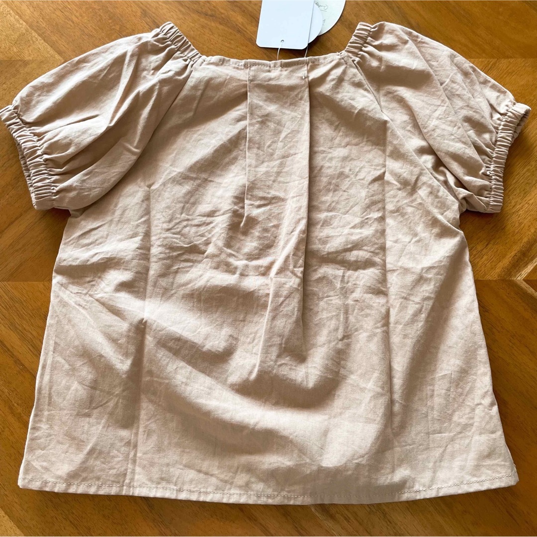 しまむら(シマムラ)の【yup nap】セットアップ ベージュ 100cm キッズ/ベビー/マタニティのキッズ服女の子用(90cm~)(ブラウス)の商品写真