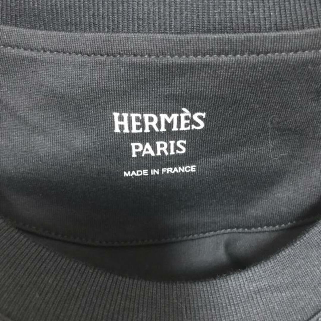 Hermes(エルメス)のHERMES(エルメス) 半袖Tシャツ サイズ38 M レディース - 黒×白 レディースのトップス(Tシャツ(半袖/袖なし))の商品写真