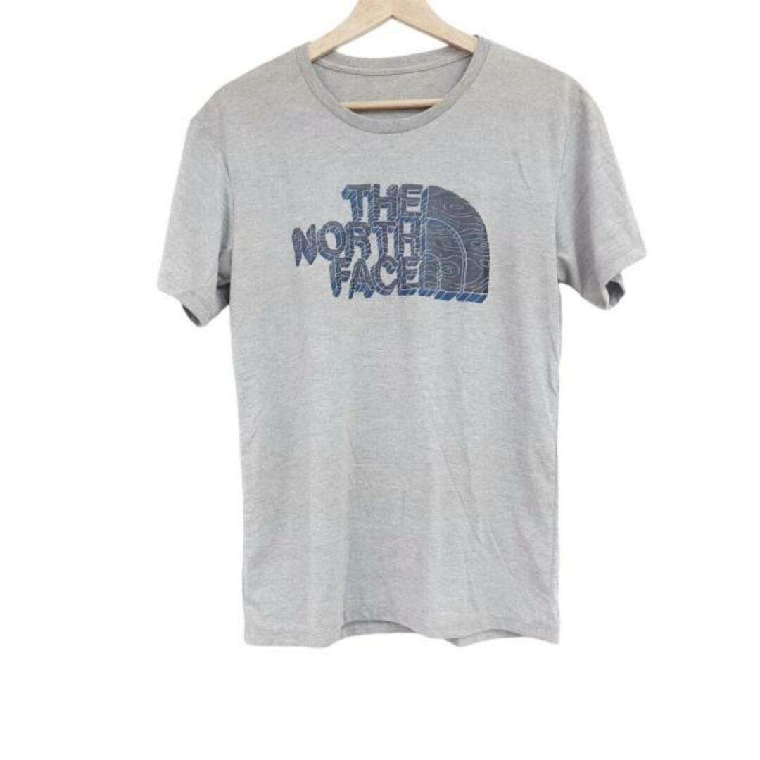 THE NORTH FACE(ザノースフェイス)のTHE NORTH FACE(ノースフェイス) 半袖Tシャツ サイズL メンズ - グレー×ダークネイビー×ブルー クルーネック メンズのトップス(Tシャツ/カットソー(半袖/袖なし))の商品写真