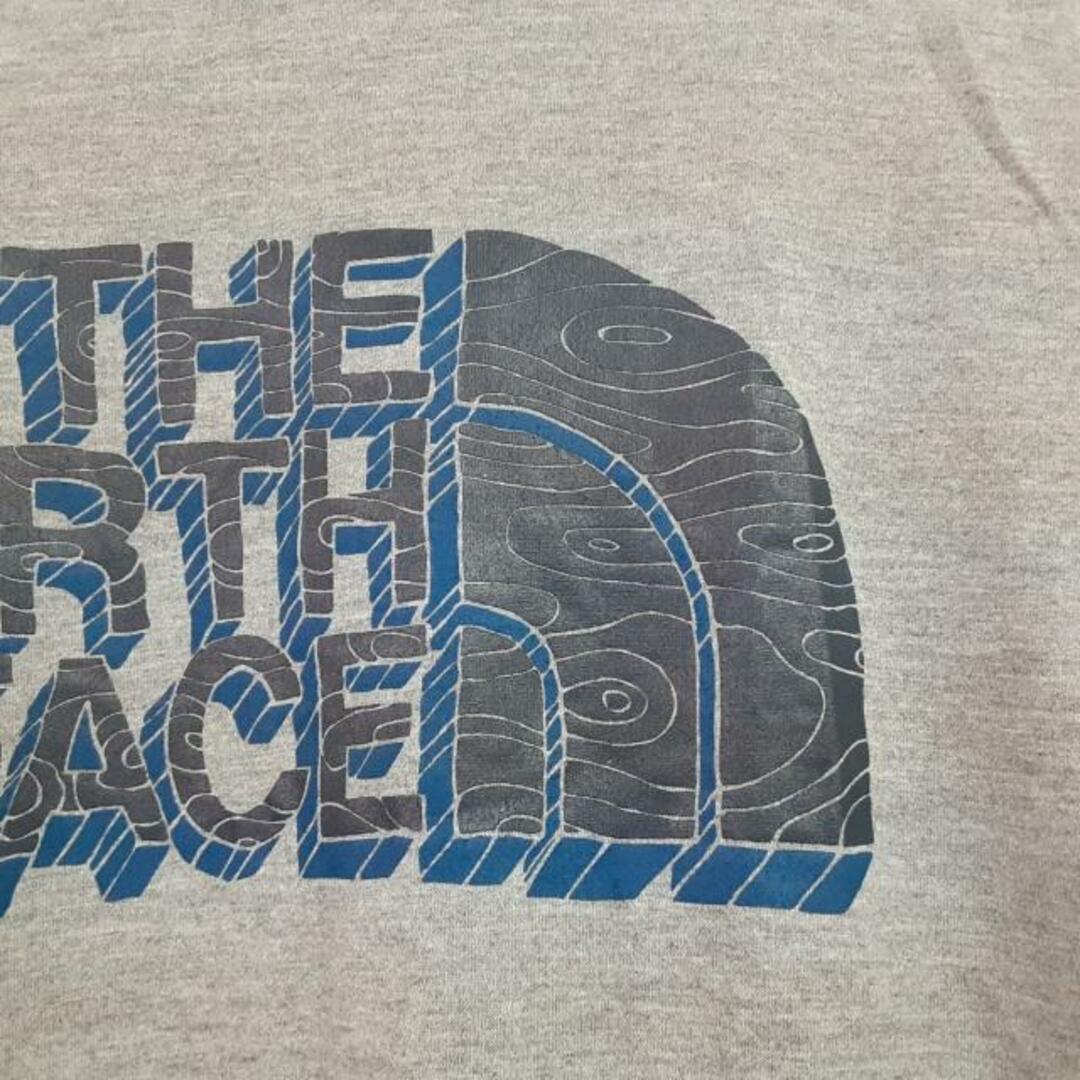 THE NORTH FACE(ザノースフェイス)のTHE NORTH FACE(ノースフェイス) 半袖Tシャツ サイズL メンズ - グレー×ダークネイビー×ブルー クルーネック メンズのトップス(Tシャツ/カットソー(半袖/袖なし))の商品写真