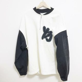 ワイスリー(Y-3)のY-3(ワイスリー) 長袖カットソー サイズS メンズ - 白×黒(Tシャツ/カットソー(七分/長袖))