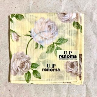 ユーピーレノマ(U.P renoma)の【新品未使用】 U.P renoma レノマ 花柄 ハンカチ イエロー(ハンカチ)