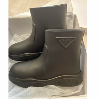 サイズ表記40【完全美品】PRADA ラバーブーツ レインブーツ サイズ43日本サイズ28cm