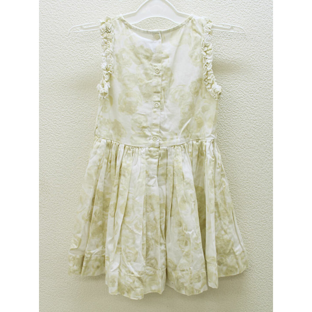 PETIT BATEAU(プチバトー)の▲プチバトー/PETIT BATEAU▲95cm(3ans) ノースリーブワンピース ベージュ×白 花柄【中古】子供服 キッズ kids 女の子 夏 307032 onepi キッズ/ベビー/マタニティのキッズ服女の子用(90cm~)(ワンピース)の商品写真