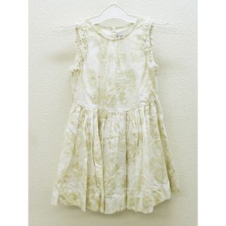 プチバトー(PETIT BATEAU)の▲プチバトー/PETIT BATEAU▲95cm(3ans) ノースリーブワンピース ベージュ×白 花柄【中古】子供服 キッズ kids 女の子 夏 307032 onepi(ワンピース)