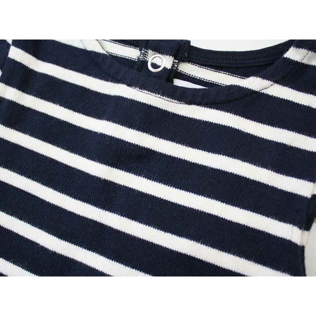 PETIT BATEAU(プチバトー)の●プチバトー/PETIT BATEAU●108cm 半袖ワンピース 黒×白【中古】子供服 キッズ kids 女の子 夏 126022 onepi キッズ/ベビー/マタニティのキッズ服女の子用(90cm~)(ワンピース)の商品写真