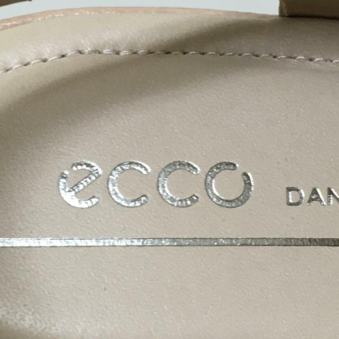 ECHO(エコー)のECCO(エコー) サンダル 37 レディース美品  - ライトピンク ウェッジソール/オープントゥ レザー レディースの靴/シューズ(サンダル)の商品写真