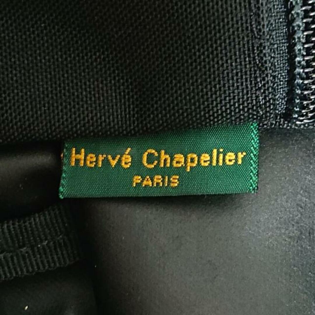 Herve Chapelier(エルベシャプリエ)のHerve Chapelier(エルベシャプリエ) トートバッグ レザーハンドル舟型トートM 黒 NDライン ナイロン×レザー レディースのバッグ(トートバッグ)の商品写真