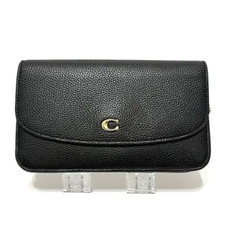 コーチ(COACH)のCOACH(コーチ) 財布 - C4815 黒 ショルダーウォレット レザー(財布)